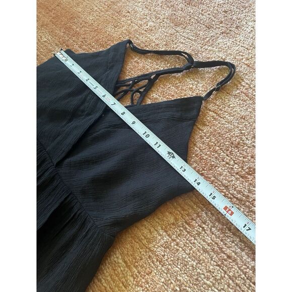 “New In”Black Mini Women’s Dress with Crisscross Back Size S Lined - Picture 3 of 10